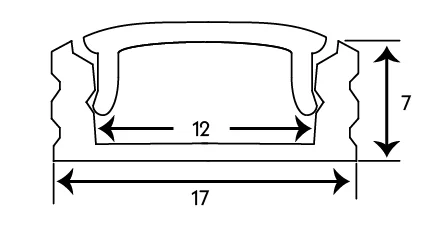 1m Black Surface Mounted Aluminium Extrusion with Diffuser for LED Strip Lighting - Image 2